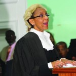 Attorney General Madam Allyson Maynard-Gibson spoke to Swift Justice, Safty and Freedom at opening of Legal Year...