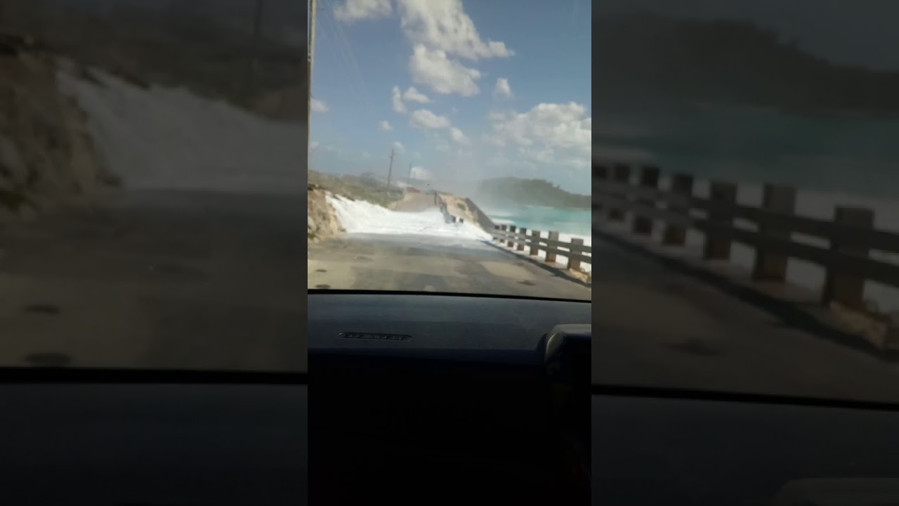 Glass Window Bridge In Eleuthera Closed Due To High Surge And Heavy