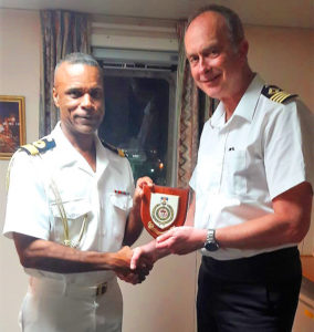 RBDF Commodore pays Courtesy Call on British Navy Captain ...