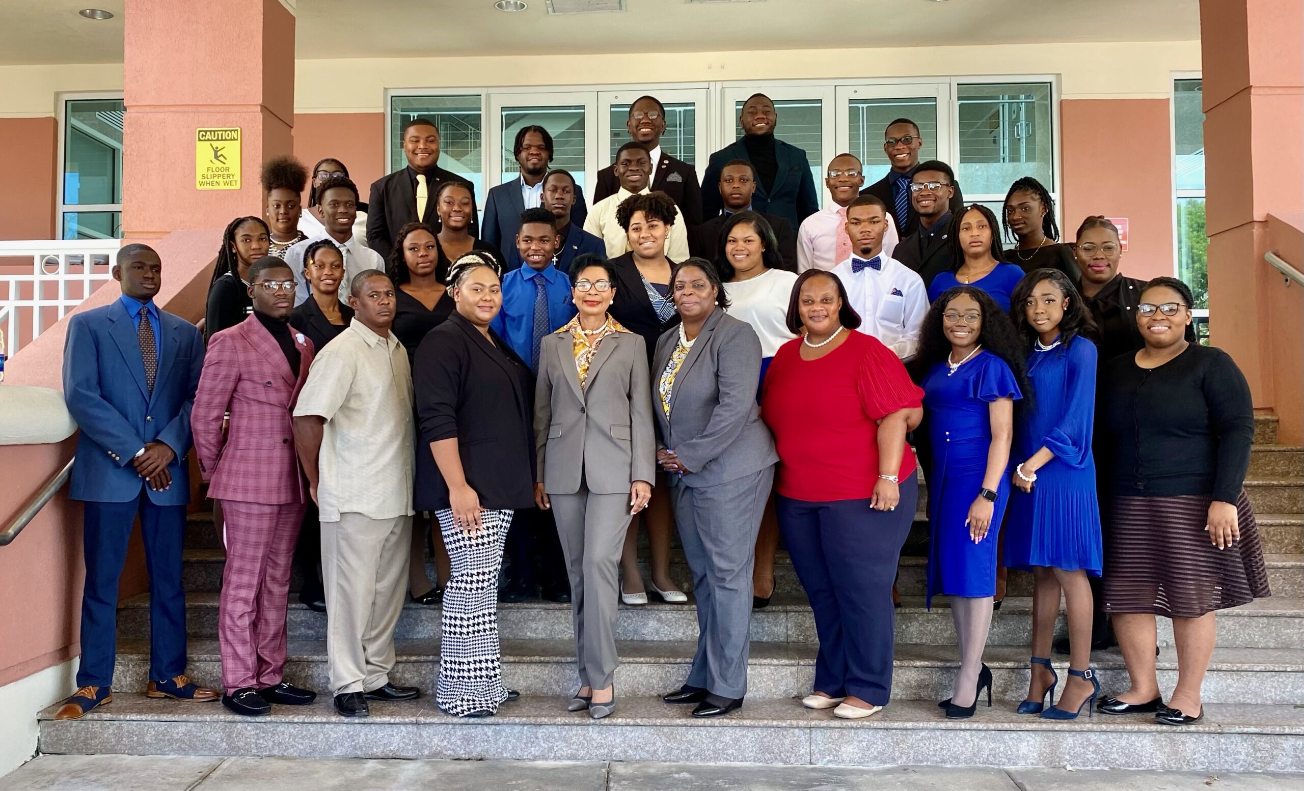 First Lady Ann Marie Davis and MPs meet Youths in Parliament